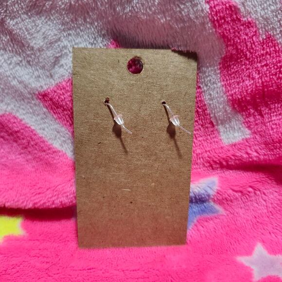 Blue Bow Silver Drop/Dangle Earrings - Picture 2 of 2